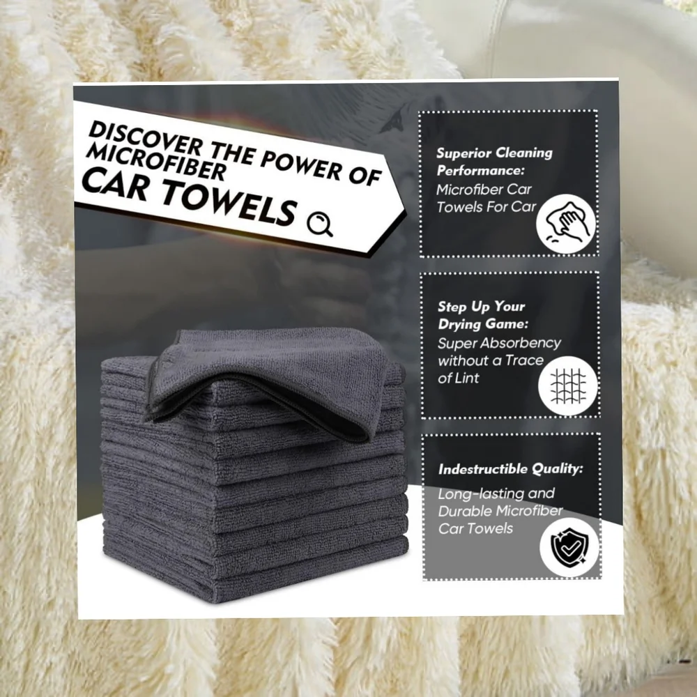 👣4/$20. Gray Microfiber Towels 10-Piece Set